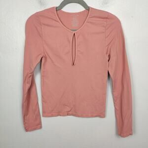Free People Intimately Seamless‎ Top Womens Medium Large Pink Keyhole Ballet